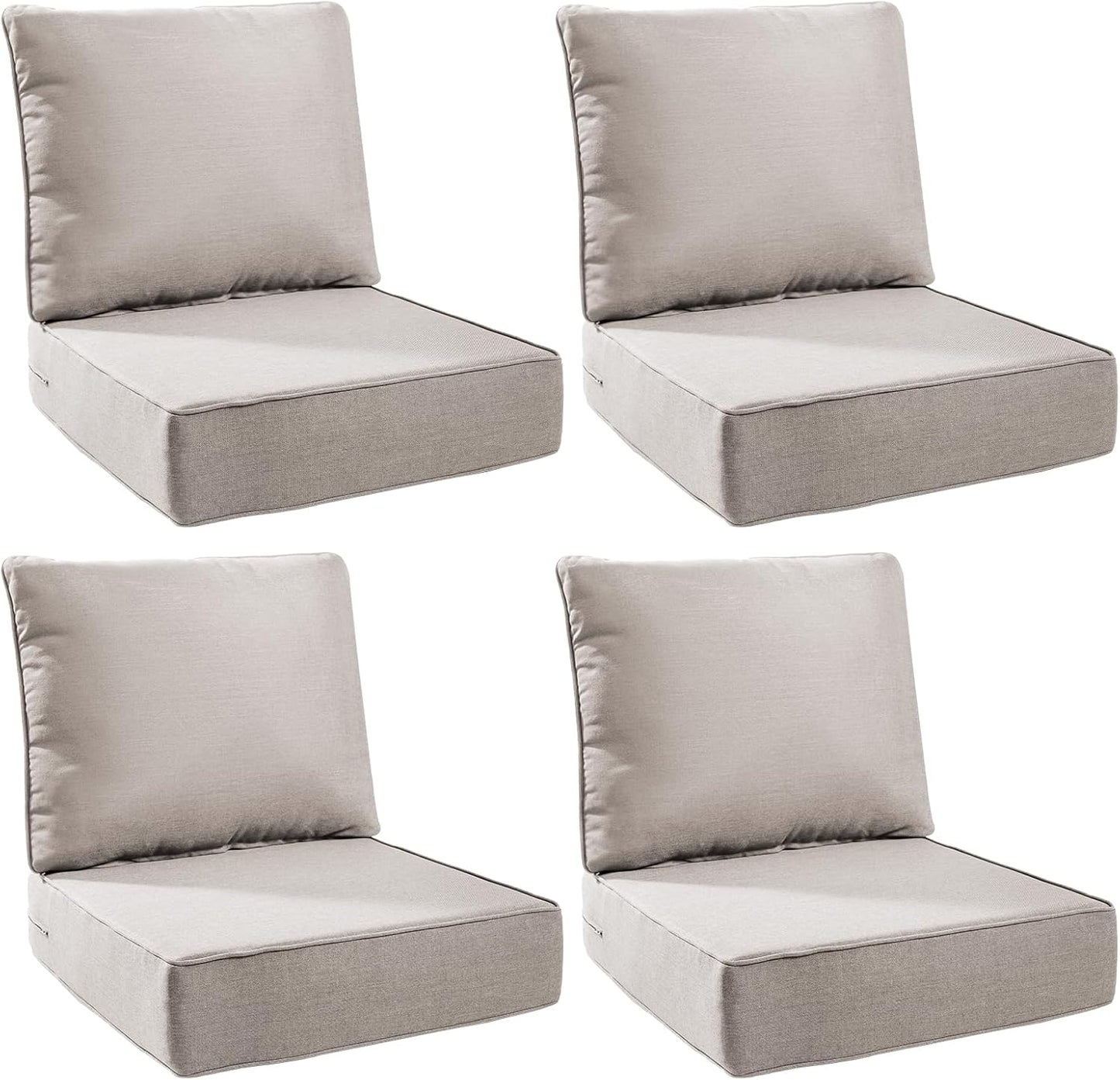 6-Inch Thick Outdoor Cushions for Deep Seat Patio Furniture