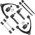 Front Upper Control Arms w/Ball Joints Tie Rods for 2007-2014