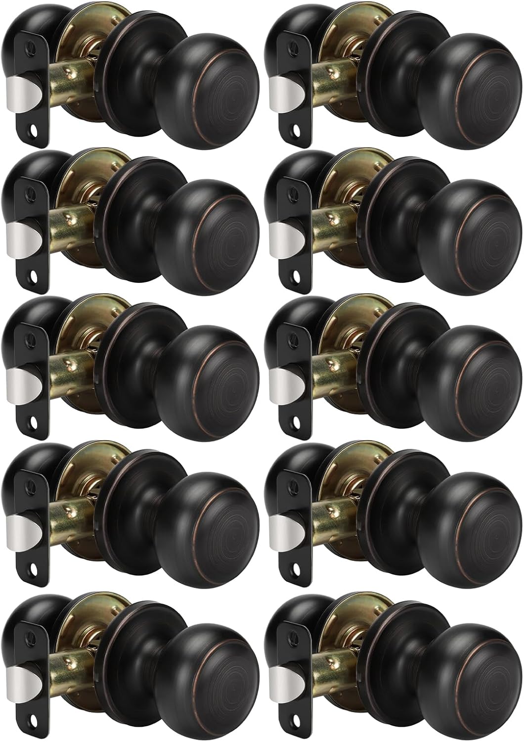 Bronze Passage Door Knobs Set for Hallway Closet by Goldenwarm