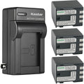 Kastar 3-Pack Battery and AC Wall Charger Replacement for Canon NB-2L