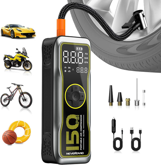 NEVERLAND Tire Inflator Portable Air Compressor for Fast Inflation