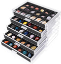 Rock Display Case 90 Grid Crystal Display Shelf - Clear Organizer
