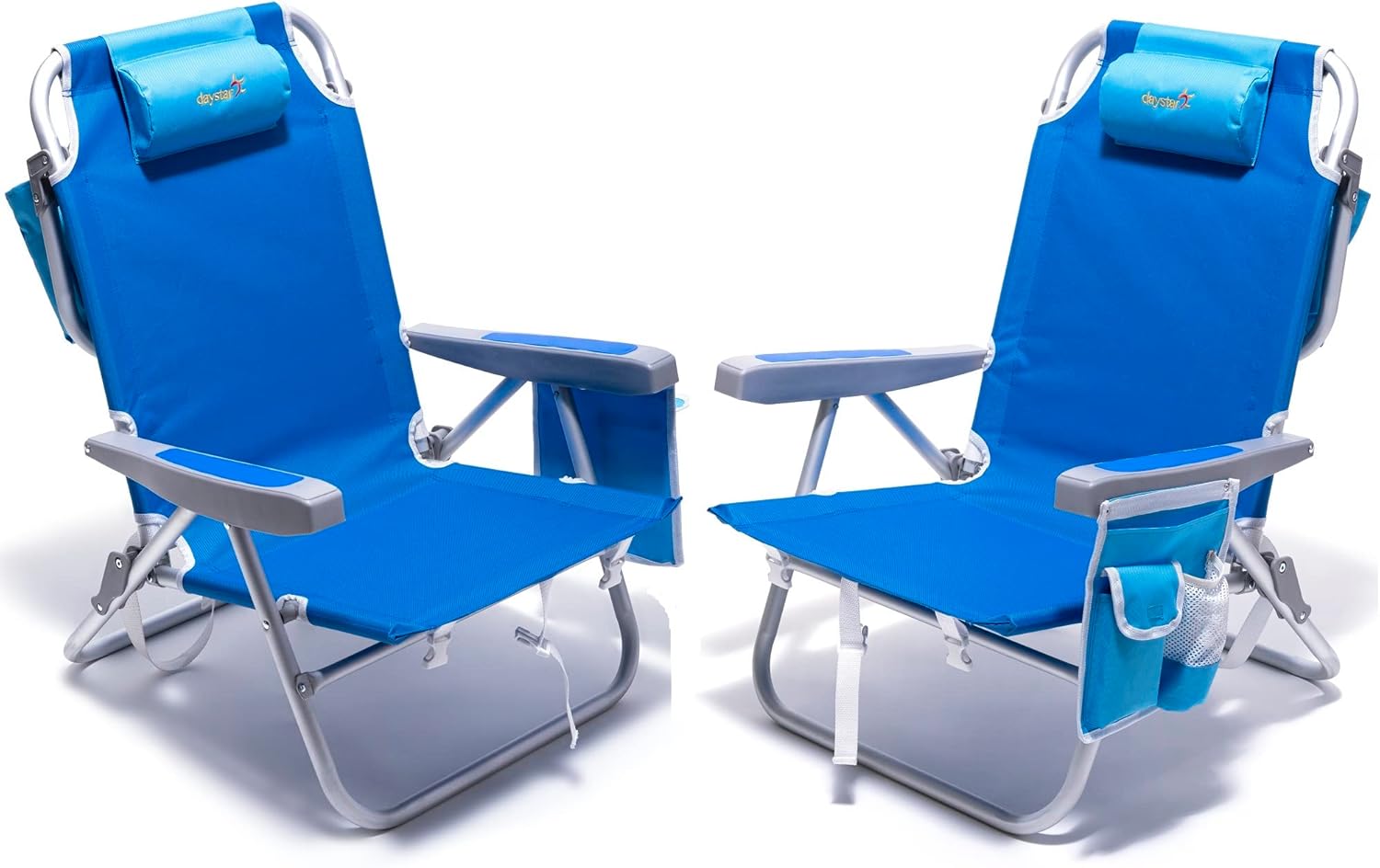 SUNNYFEEL Beach Chairs for Adults - Portable 5 Position Folding