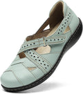 Women's Casual Leather Loafers Slip On Comfort Walking Flats - Cute