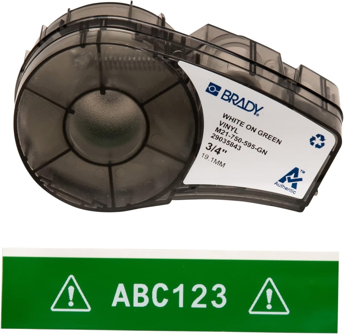 Brady Authentic All-Weather Vinyl Label for Indoor/Outdoor Use