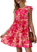 KIRUNDO Women's Sleeveless Babydoll Mini Dress - Flowy Summer Fit