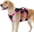 Escape Proof Dog Harness for Large Dogs by rabbitgoo - Pink & Black