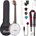 Kmise Tenor Banjolele 26 in 4-String Banjo Ukulele - Bright, Playable