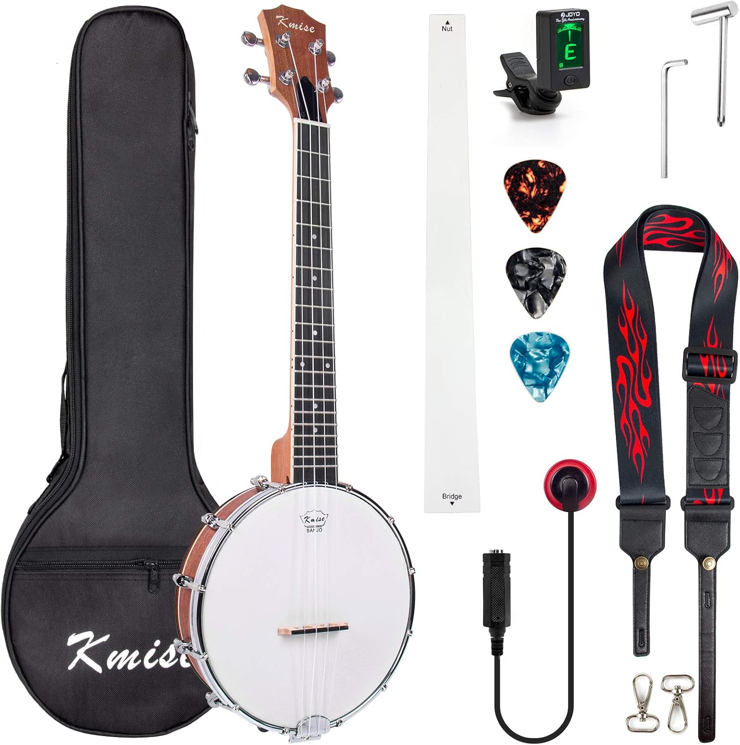 Kmise Tenor Banjolele 26 Inch Banjo Ukulele with Accessories