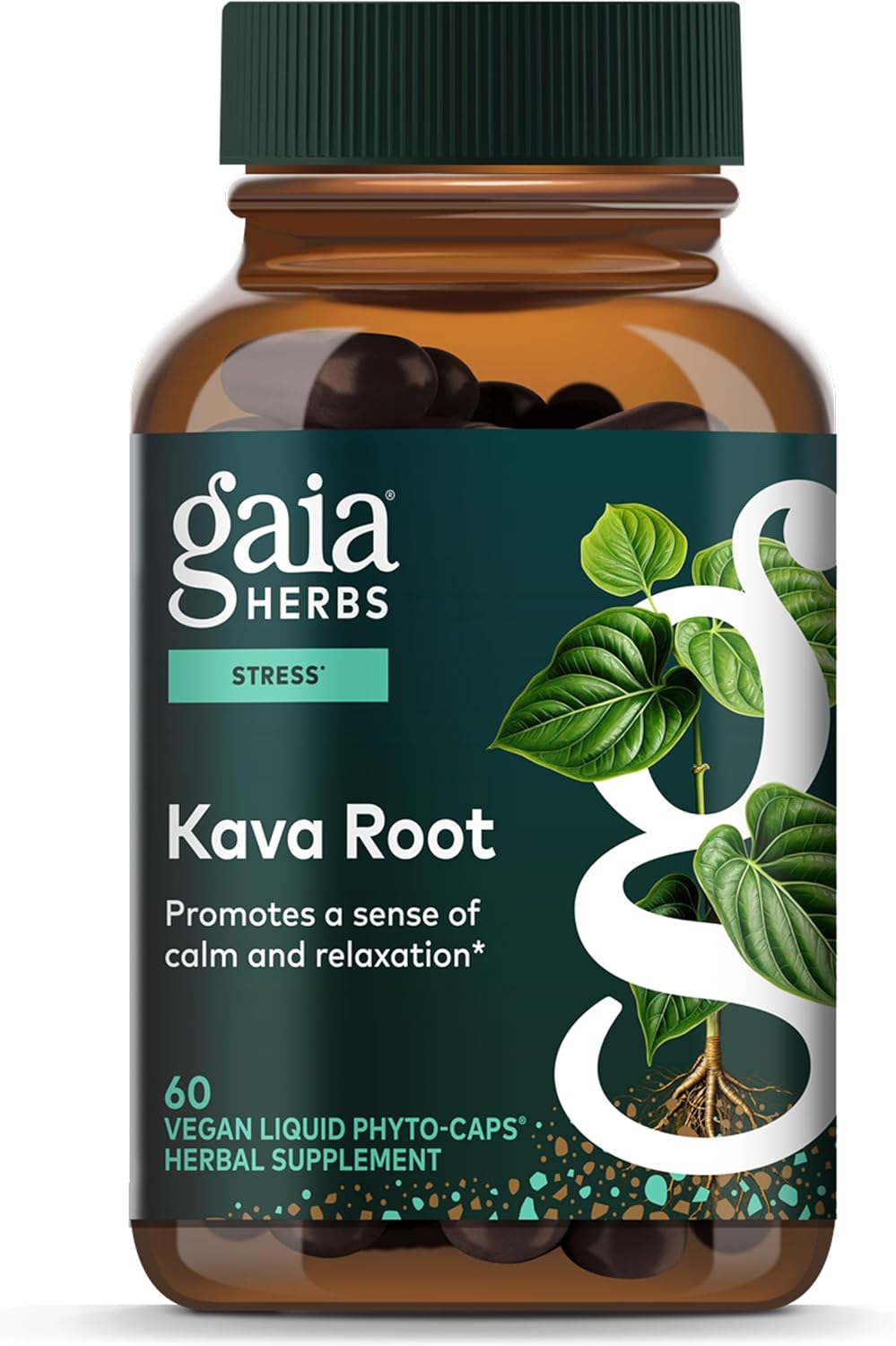Gaia Herbs Kava Root for Natural Calm and Relaxation Support