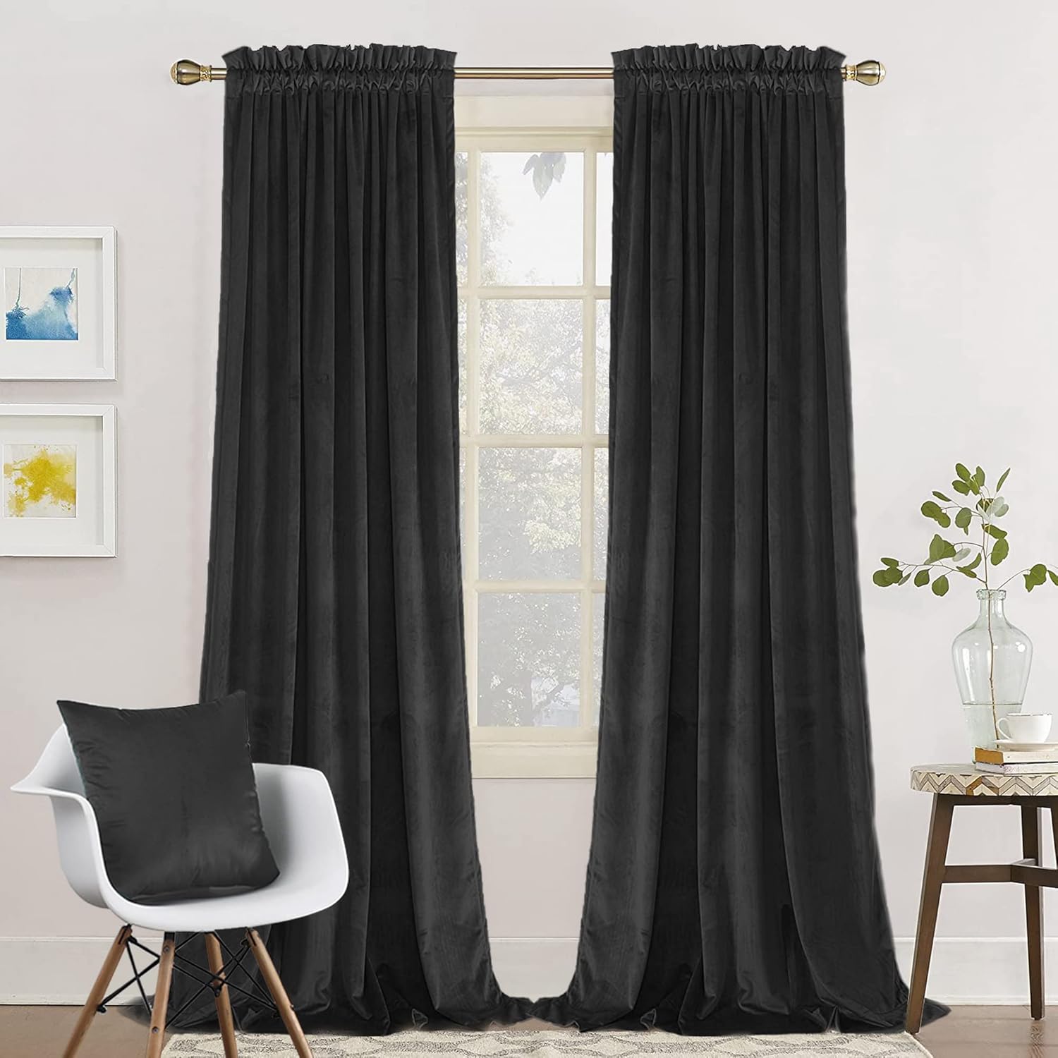 Thermal Blackout Curtains + 2 Pillow Covers