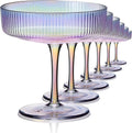 CUKBLESS Iridescent Martini Glasses Set of 6 for Cocktails