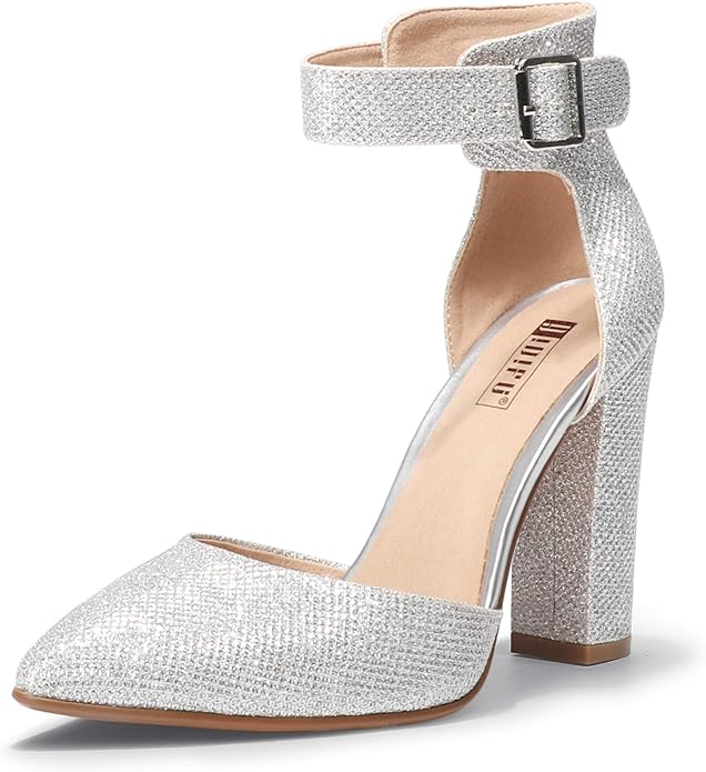 IDIFU Women's High Block Heels Pumps for Elegant Occasions