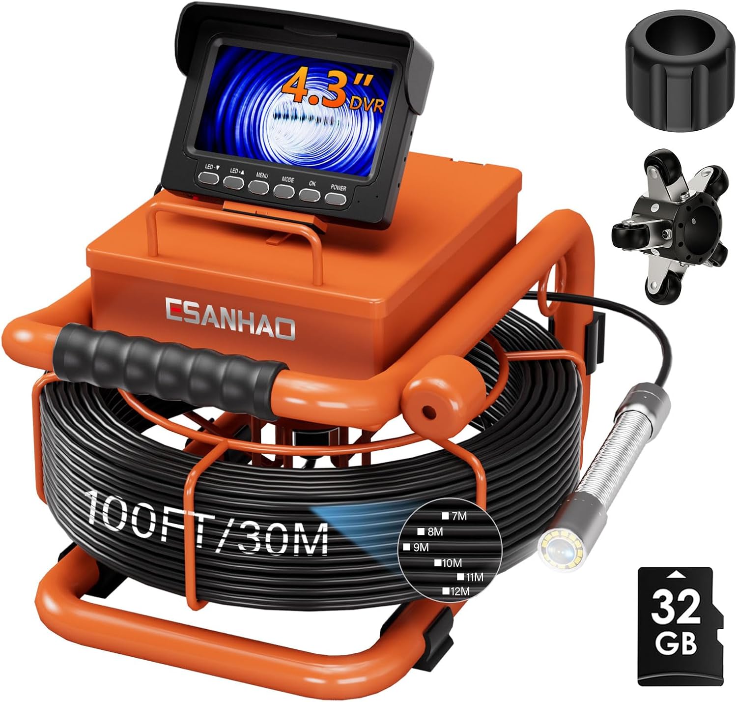 Sewer Camera 100FT Inspection System with HD Screen and DVR