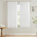 Vision Home White Pinch Pleated Semi Sheer Curtains 72 in - Light