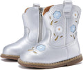 Infant Toddler PU Leather Cowboy Boots - Soft No-Heel Comfort