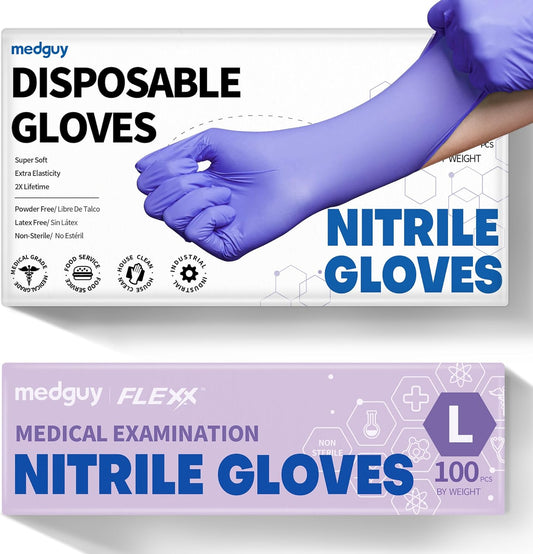 100 Purple Medguy Gloves: Food-Safe & Protective