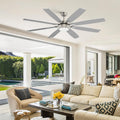 72 Inch Large Ceiling Fan with Lights and Remote - Quiet Reversible DC