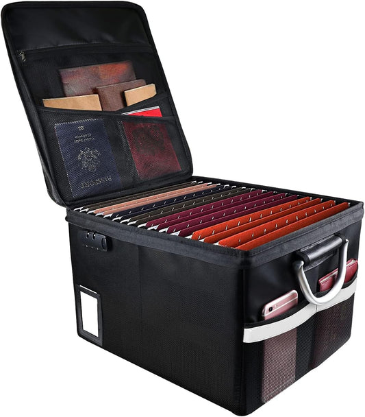 Fireproof Document Box for Safe Storage of Important Files