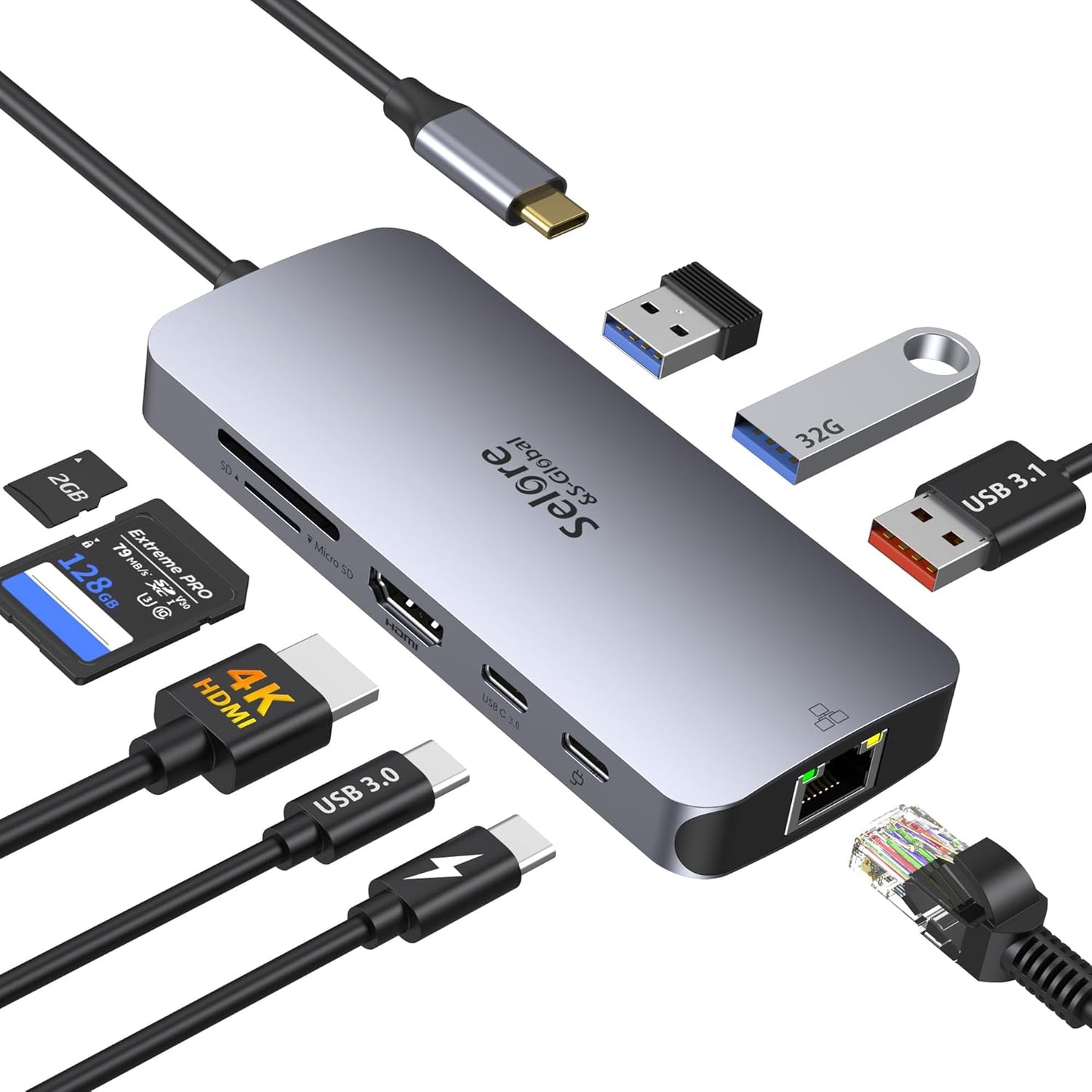 USB C Adapters for MacBook Pro/Air by Selore&S-Global