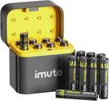 imuto Rechargeable AAA Batteries Lithium 16 Pack with Fast Charger