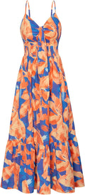 GRACE KARIN Women's Summer Maxi Dress Floral Tie Front (Style 13L3)