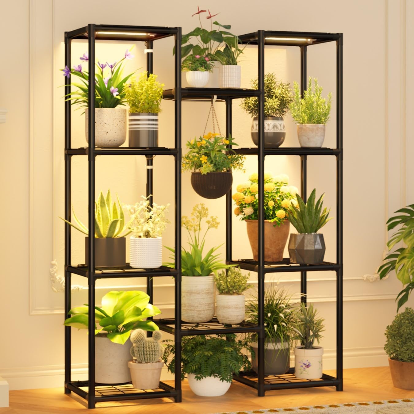Plant Stand With Grow Lights for Indoor Plants and Flowers