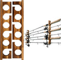 Fishing Pole Rod Rack Wall or Ceiling Mounted - Stores 6 Rods