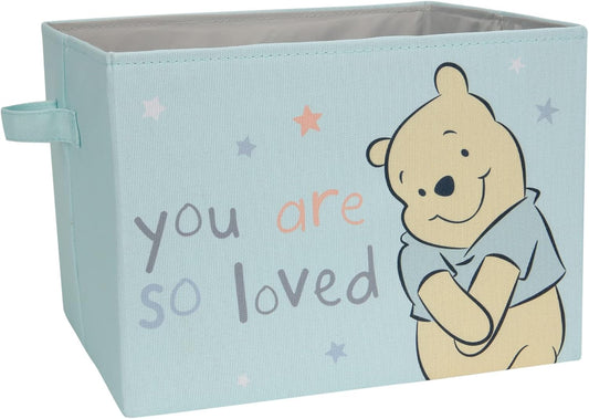 Winnie the Pooh Blue Foldable Storage Basket for Baby Essentials