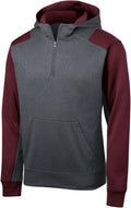 SPORT-TEK Fleece Colorblock 1/4-Zip Hooded Sweatshirt - Athletic