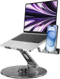 Ultra-Stable Aluminum Swivel Laptop Stand for Desk with Holder
