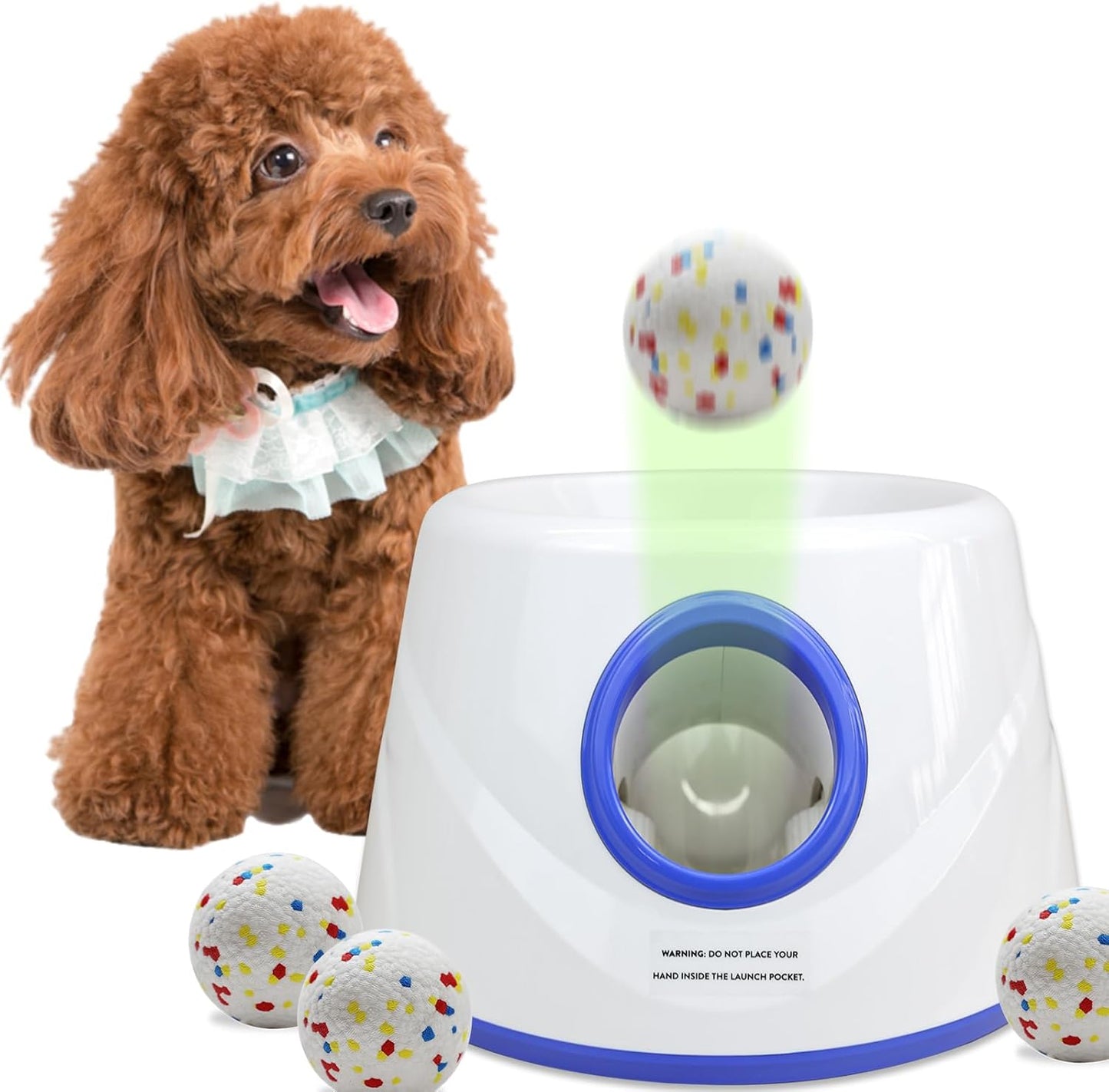 Automatic Dog Ball Launcher for Small to Medium Dogs - Fun Playtime
