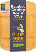 Bamboo Cutting Board 20 in Glue-Free Surface - Durable XL Prep