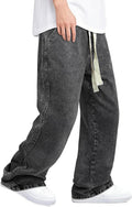 Mens Baggy Jeans Elastic Waisted Denim Pants for Men - Comfortable any
