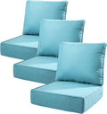 6 in Thick Outdoor Cushions 22x24x6, 6-Set Deep Seat Patio Cushions