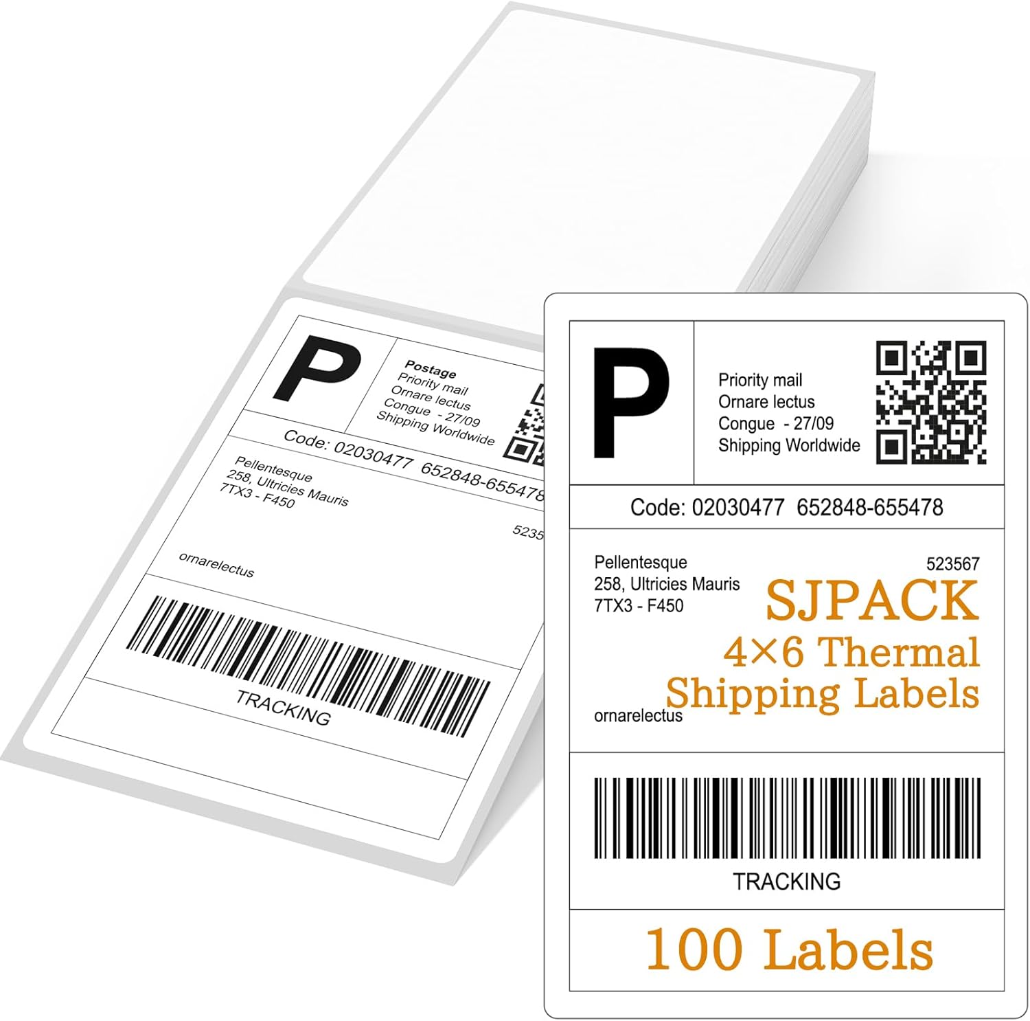 100 Fanfold Thermal Labels for FedEx - Compatible with JADENS, iDPRT, Munbyn