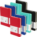 Pocket Notebook Journals A6 8 Pack - Durable Mini Notebooks