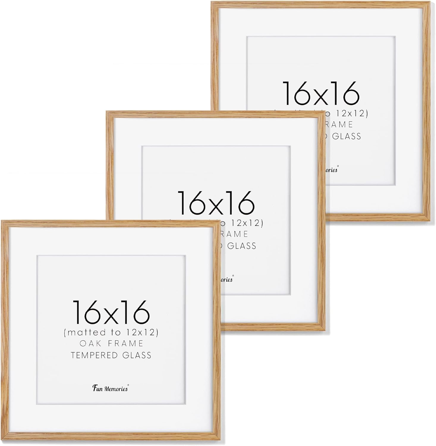 Solid Oak Wood 16x16 Picture Frames for Stylish Home Decor