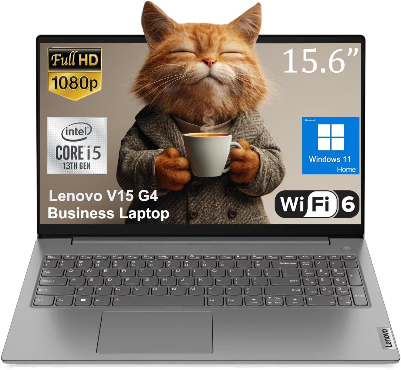 Lenovo V15 G4 Business Laptop with 15.6 FHD Anti-Glare Display