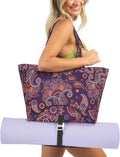 Yoga Tote Bag for Women with Large Pocket and Mat Holder - Spacious