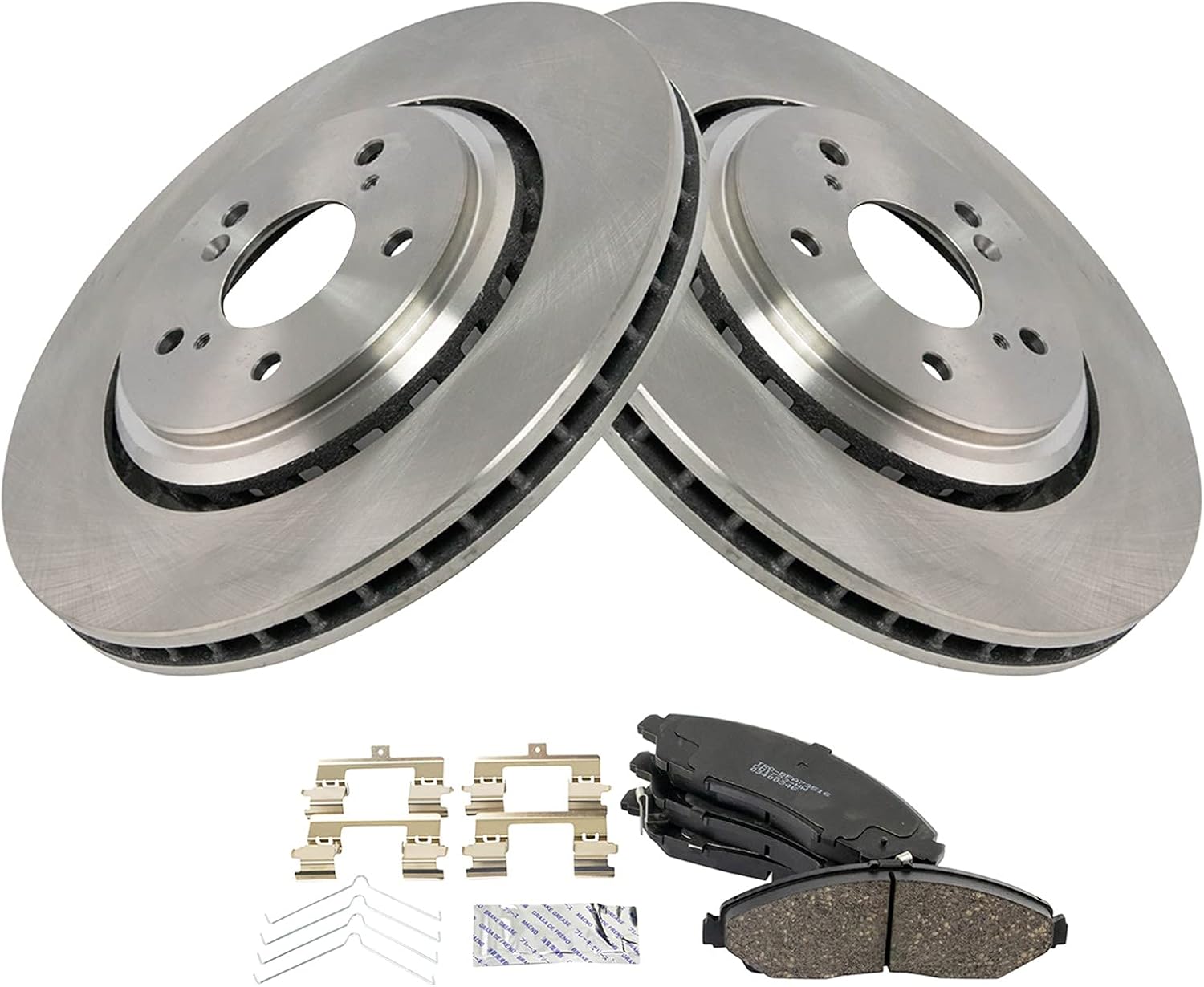 TRQ Front Brake Pad & Rotor Kit for 2014-2016 Acura MDX
