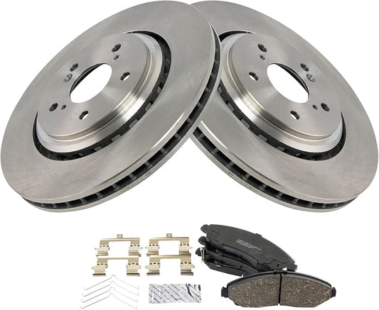 TRQ Front Brake Pad & Rotor Kit for 2014-2016 Acura MDX