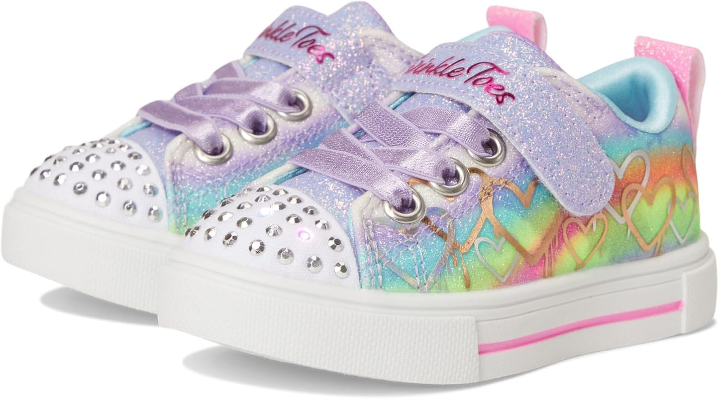 Skechers Girls Twinkle Sparks-Ombre Love Light-Up Sneakers
