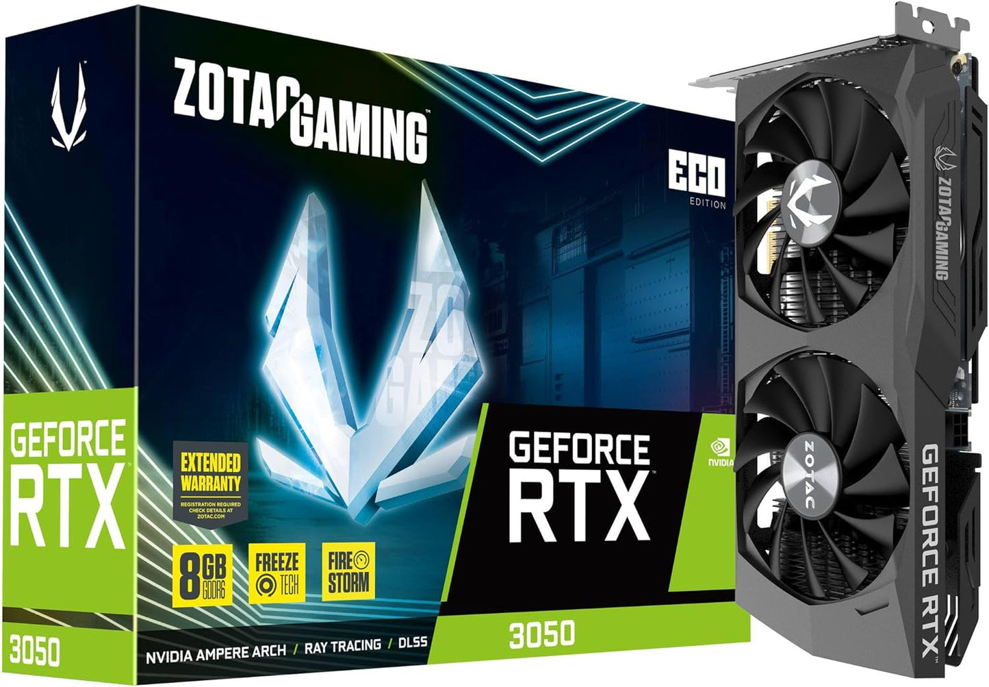 ZOTAC Gaming GeForce RTX 3050 ECO Edition 8GB GDDR6 Graphics Card