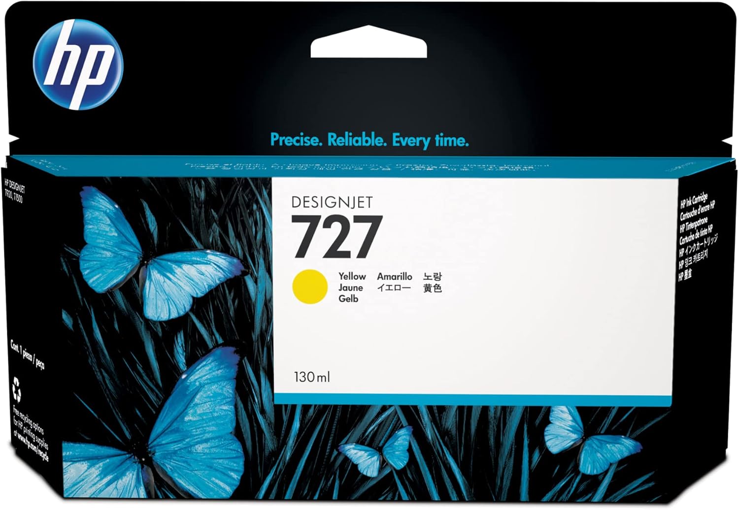 HP HEWB3P21A 727 Ink Cartridge for Vibrant Yellow Prints