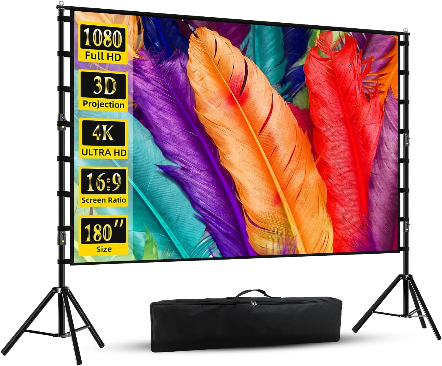 180 inch Portable Projector Screen for Indoor and Outdoor Use