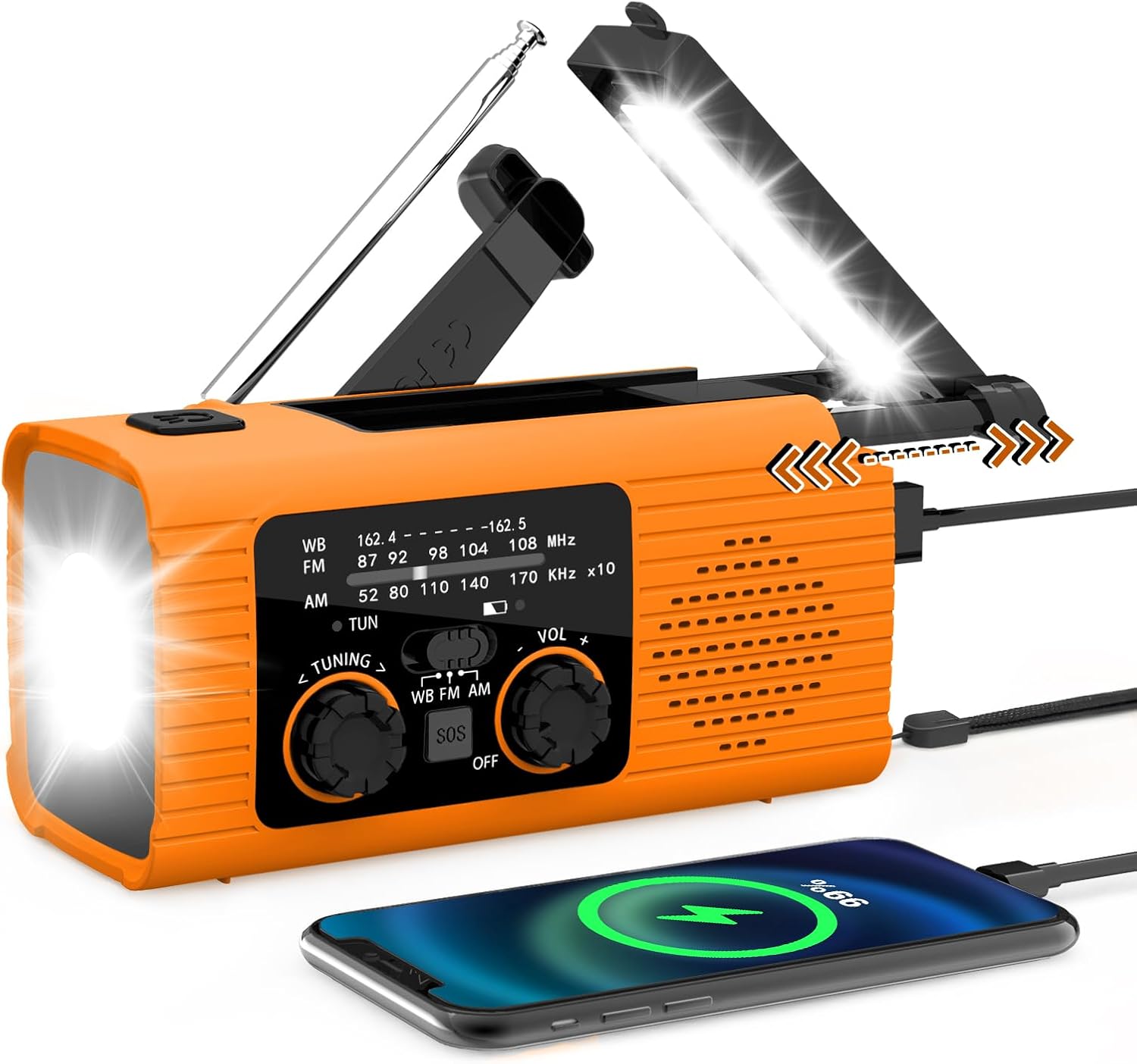 NOAA Weather Radio with Power Bank & SOS