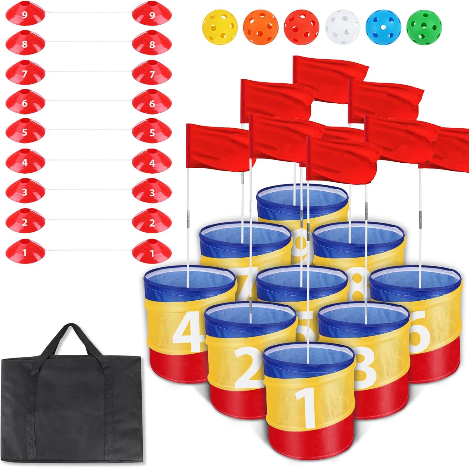 Portable 9-Hole Backyard Golf Fun Set