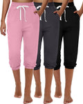 Ficerd Women's Capri Sweatpants Joggers - Lightweight (Style DKZW)