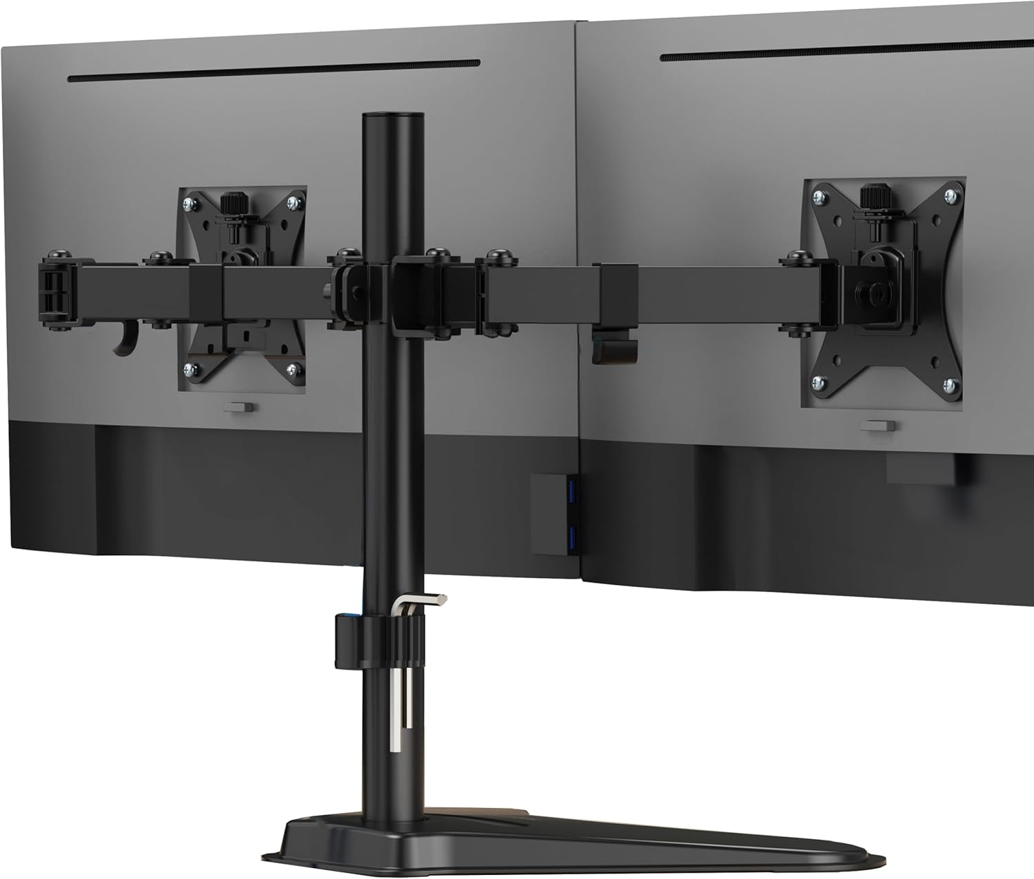 Mount-It! Dual Monitor Stand for Desk - Adjustable Free Standing